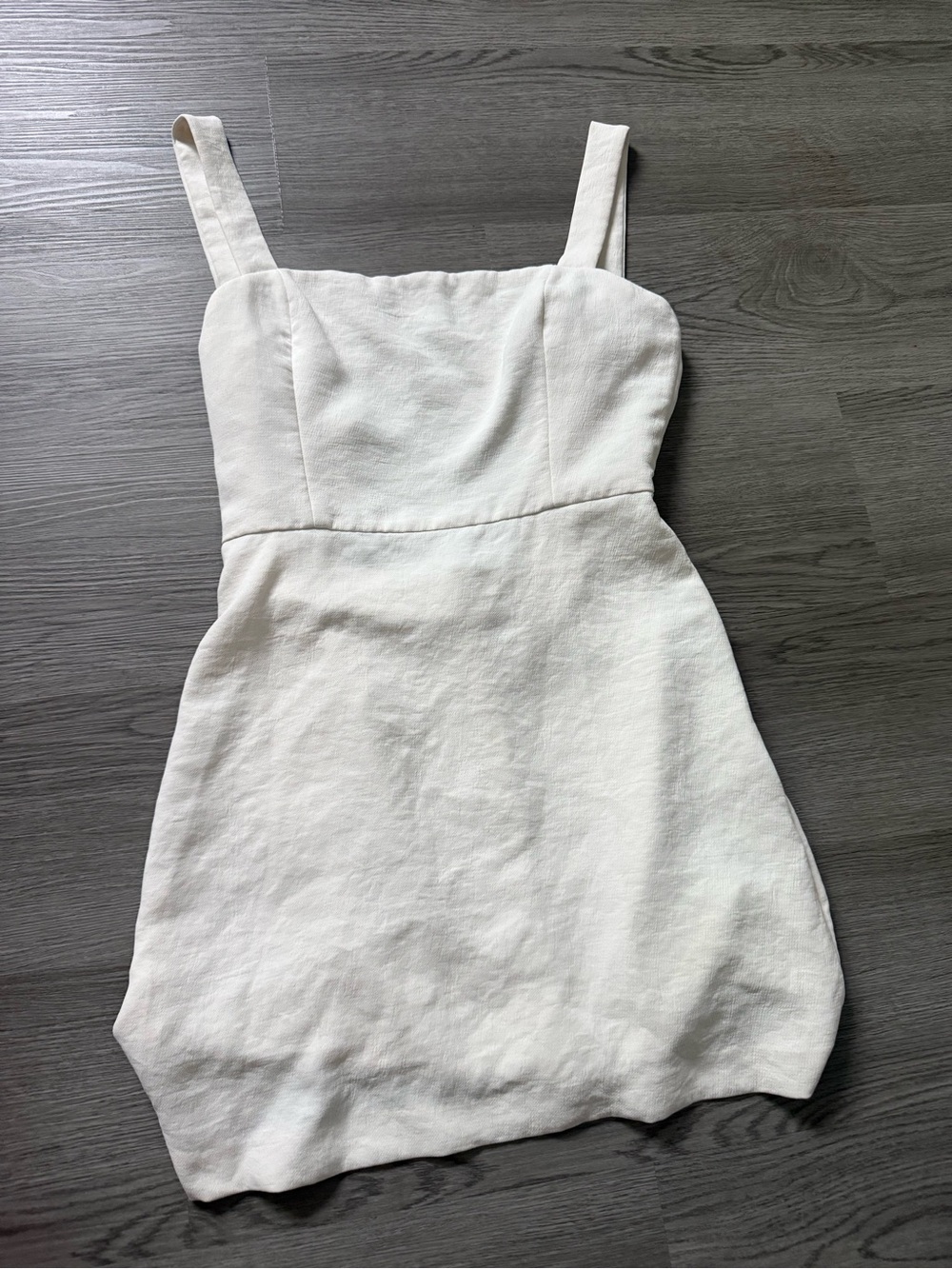 Wilfred White Square-Neck Crepette Mini Dress